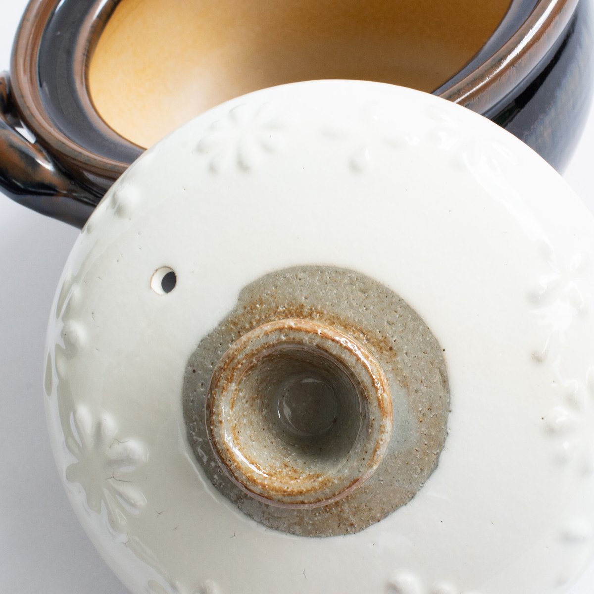 光泉釜　四日市萬古焼　土鍋　スープ鍋　花柄 スープ鍋（1〜2人用）花柄 全2色 | 光泉窯 -kosengama-