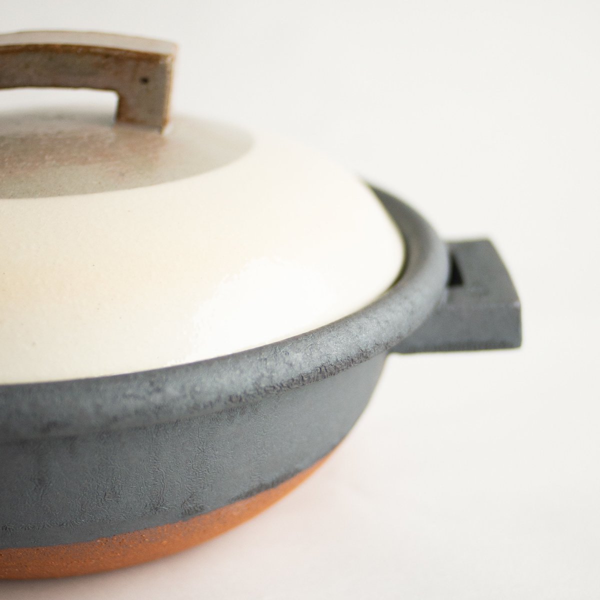 土鍋 7号（1〜2人用）モダン 粉引/黒天目 | 光泉窯 -kosengama-