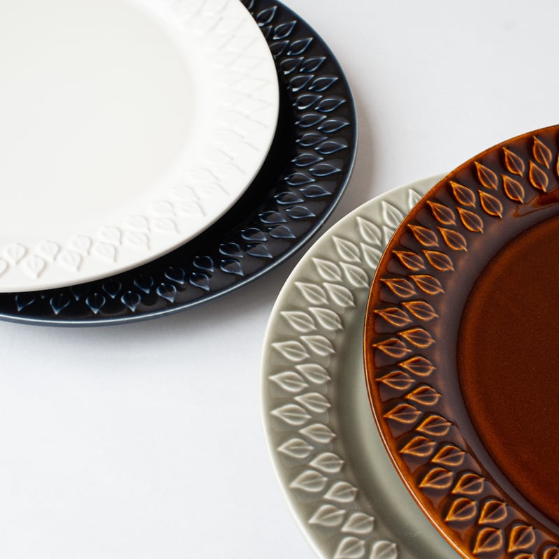 石皿　大皿３７cm リーフ柄プレート 大 全6色 | 光泉窯 -kosengama-