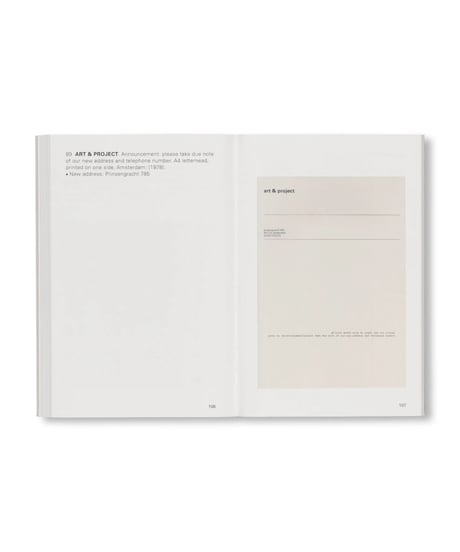 ART & PROJECT - EVERYTHING BUT THE BULLETINS 1968-1978 - CATALOGUE 247｜Art & Project