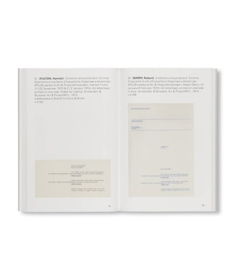 ART & PROJECT - EVERYTHING BUT THE BULLETINS 1968-1978 - CATALOGUE 247｜Art & Project