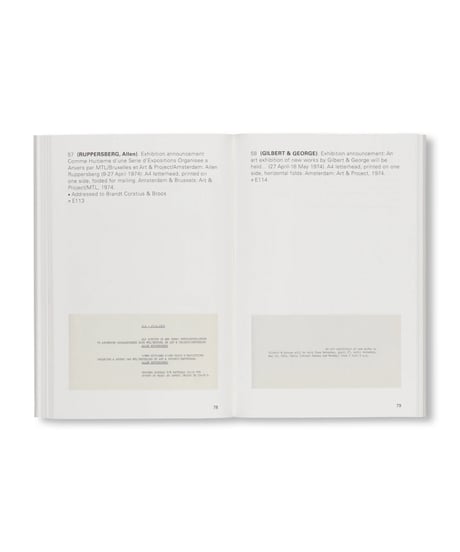 ART & PROJECT - EVERYTHING BUT THE BULLETINS 1968-1978 - CATALOGUE 247｜Art & Project