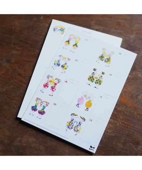 『しゅうかくするおんなのこたち』ポストカードセット8枚組｜北澤平祐