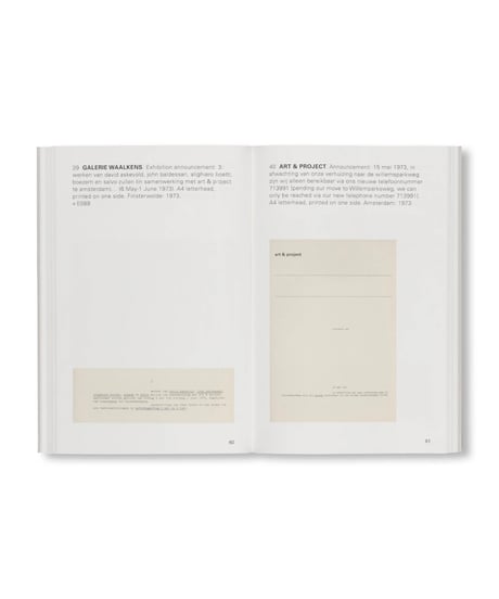 ART & PROJECT - EVERYTHING BUT THE BULLETINS 1968-1978 - CATALOGUE 247｜Art & Project