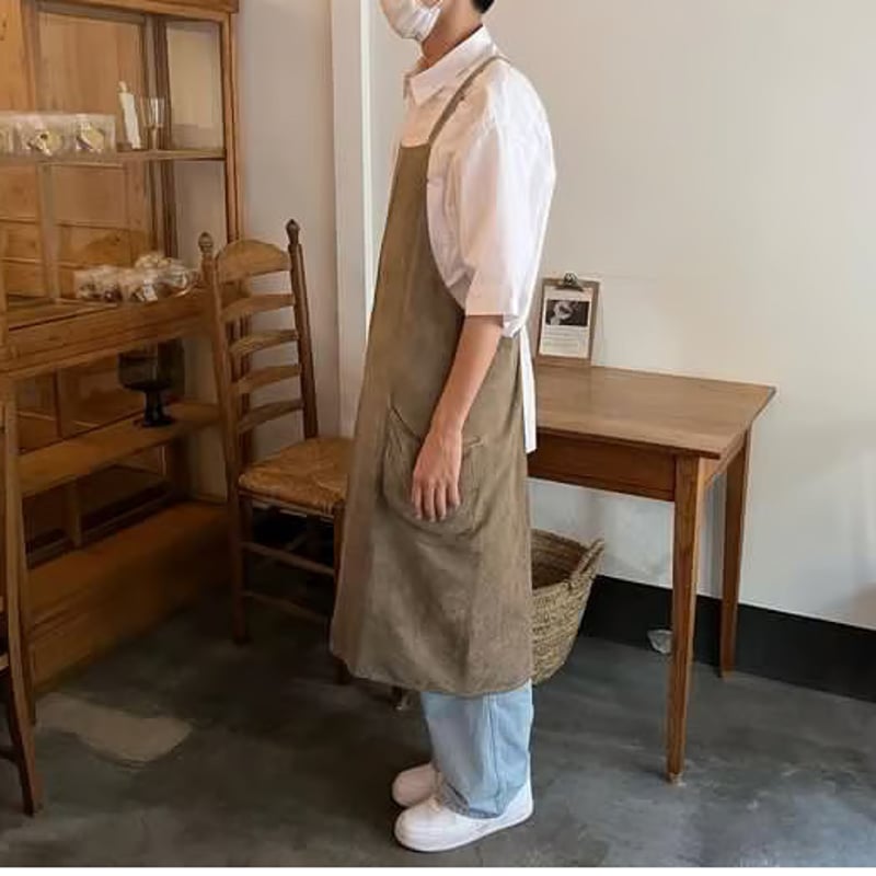 コーヒー染めエプロン | Tabemono to nichiyouhin wao
