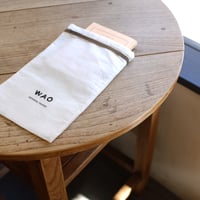 WAO刺繍入り文庫本サイズ便利袋　Paper Back Bag