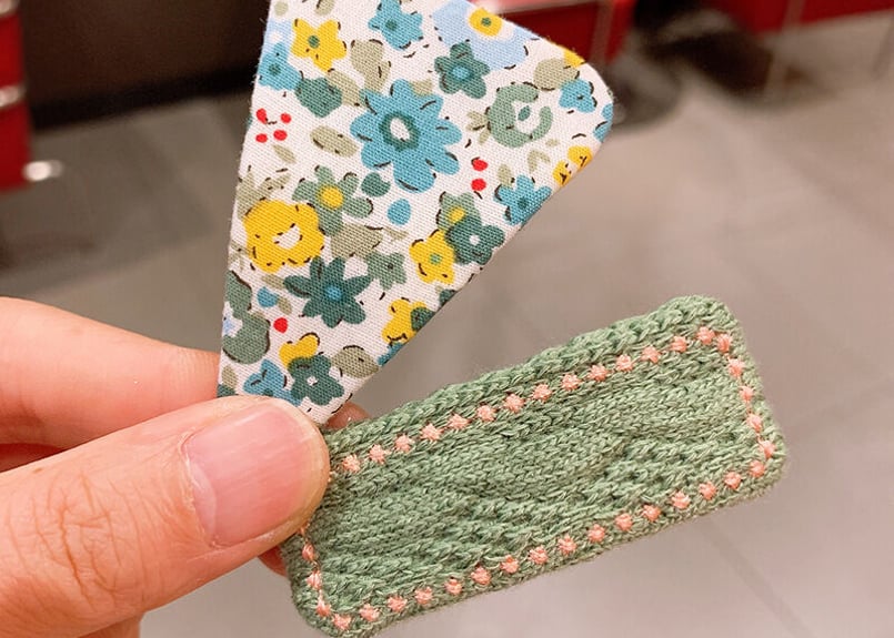 SALE】三角フラワーベビー刺繍ヘアピンセット | cheval