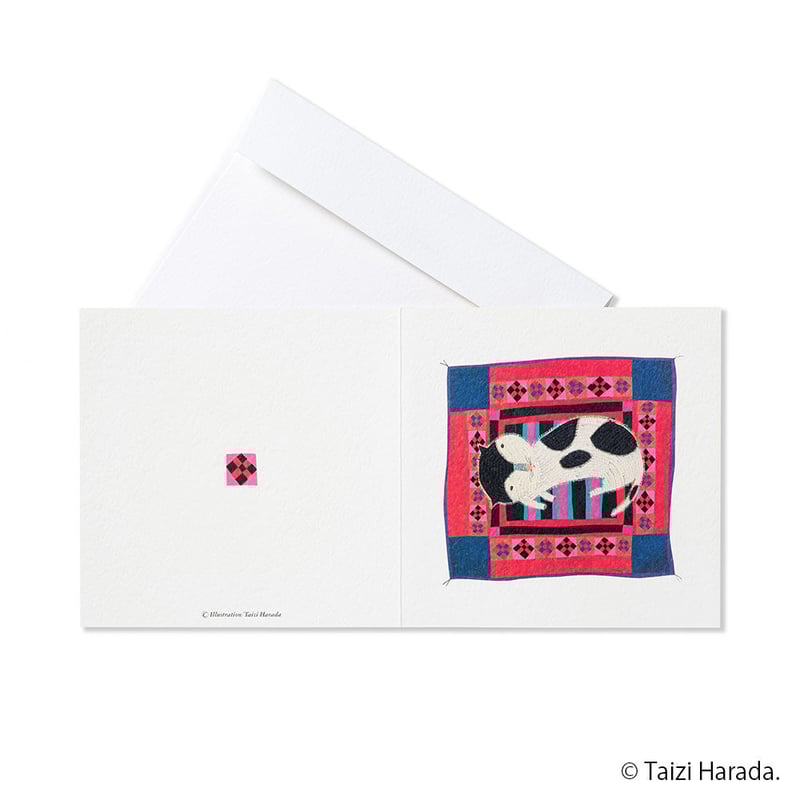 原田泰治】グリーティングカード【ねこ】 | Taichan Shop