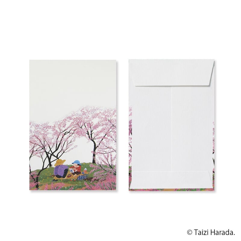原田泰治】ぽち袋【新 モモの花】 | Taichan Shop