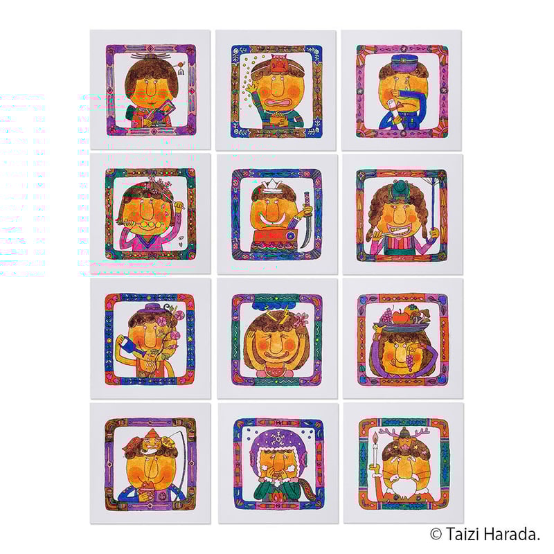 原田泰治】メッセージカード【白】 | Taichan Shop