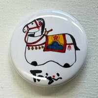 午　干支缶バッジ[38mm]