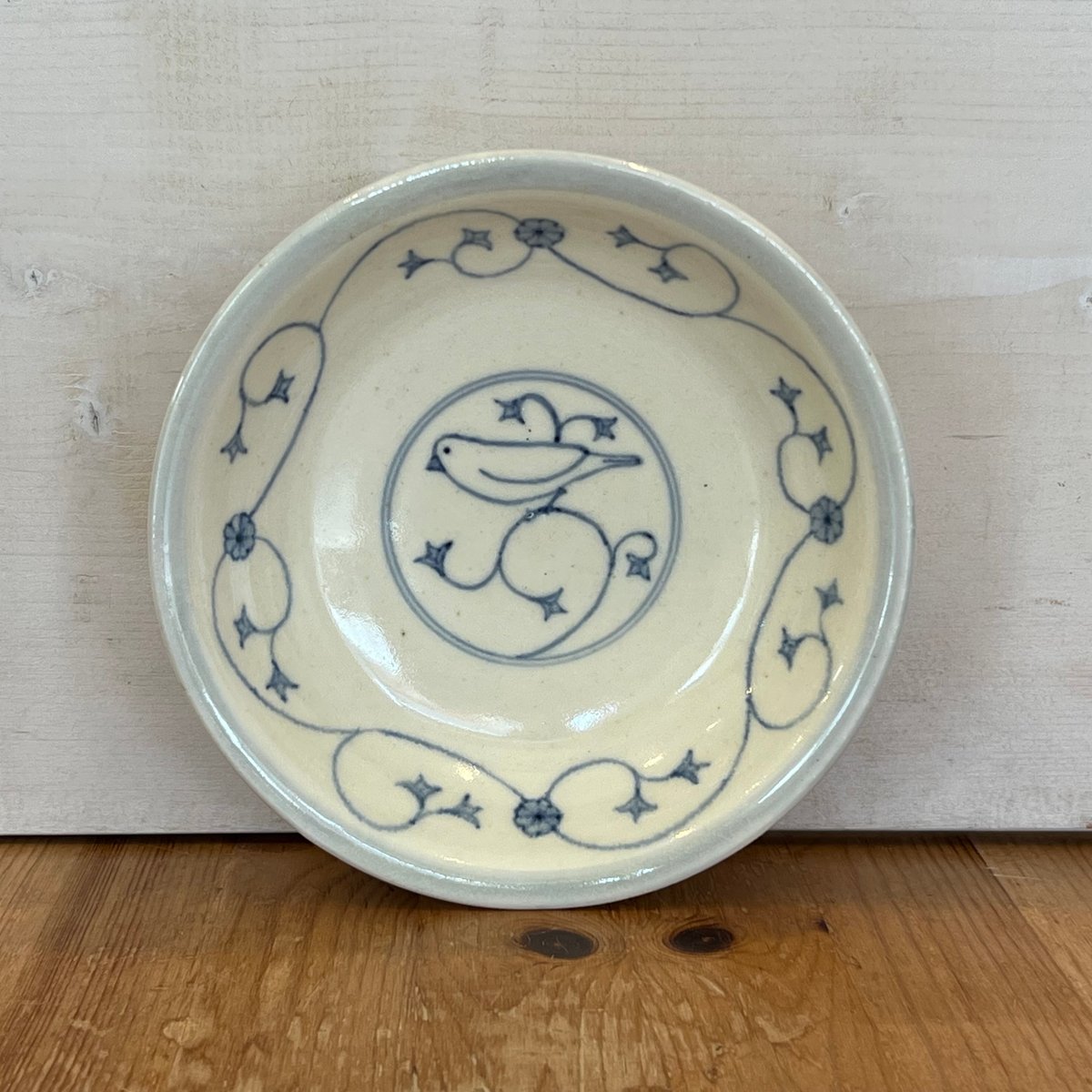 加藤 亜弥 染付 中鉢(花) 加-67 | zakka&cafe gallery LE MIDI