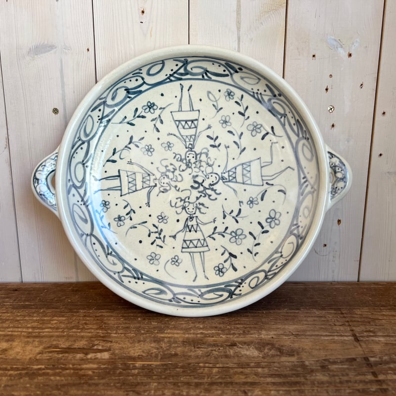 グラハム工房 耳付 染付大皿 グ-25 | zakka&cafe gallery LE MIDI
