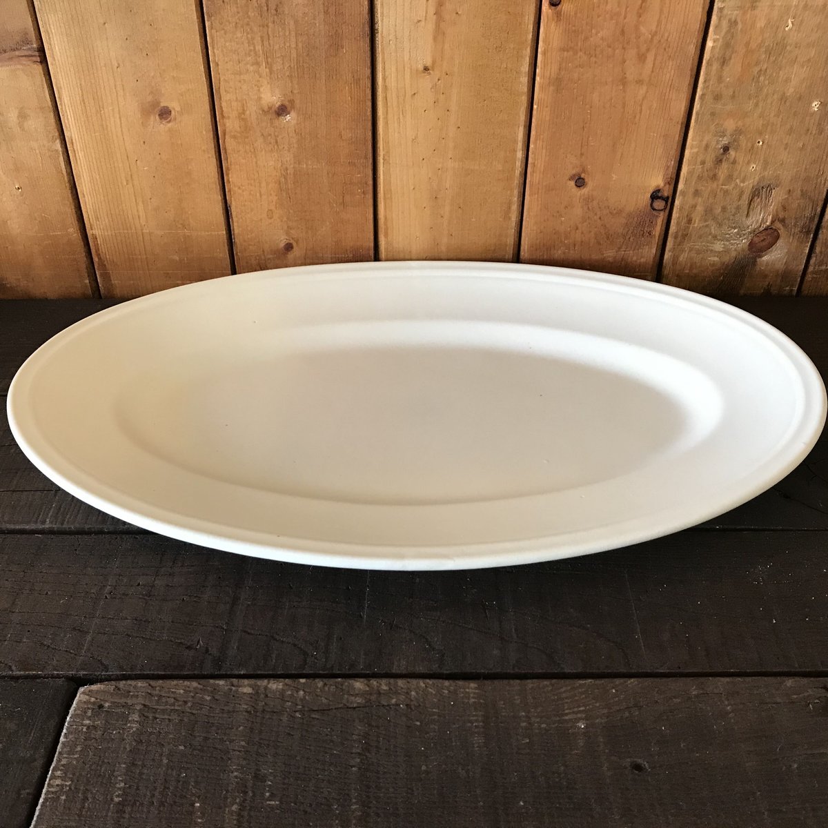 船串 篤司 _ ラウンドプレート　2枚セット　Φ19cm× h4cm 船串篤司 オーバルプレート 白 船-17 | zakka&cafe gallery LE MIDI