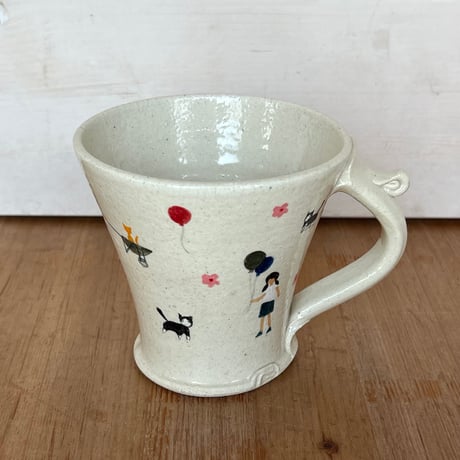 Yokohama Ora 子供胸像 陶器製 グラハム工房 子供達 マグカップ グ-7 | zakka&cafe gallery LE MIDI