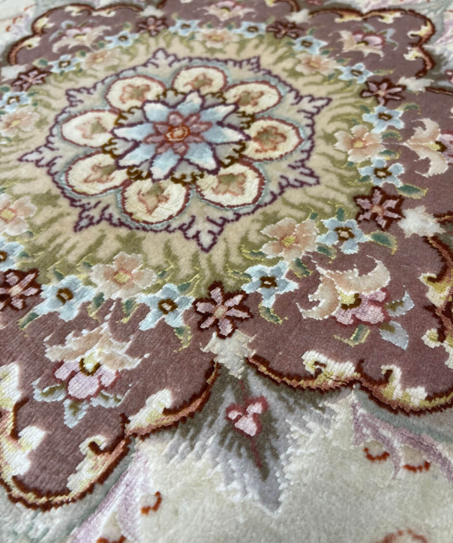 ペルシャ絨毯 手織り タブリス55Raj 299215 102x157cm | piece o