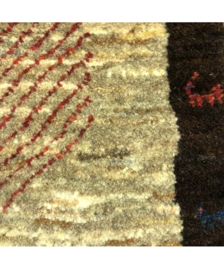 【出展中】本物志向のイラン産  高密度  ペルシャギャッベ 手織り 272650 40cmx60cm