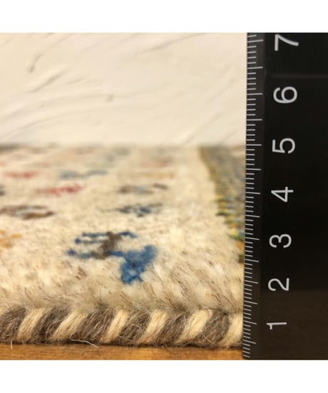 【出展中】本物志向のイラン産  高密度  ペルシャギャッベ 手織り 272640 40cmx40cm