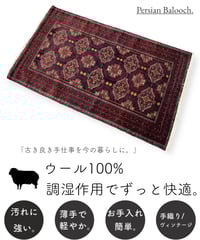 トライバルラグ バルーチ 手織り 280574 107cmx194cm | piece of