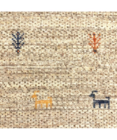 【出展中】本物志向のイラン産  高密度  ペルシャギャッベ 手織り 266133 40cmx40cm