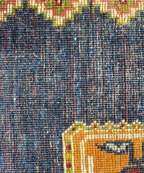 本物志向のイラン産  高密度  ペルシャギャッベ 手織り Lion 282288 66cmx103cm
