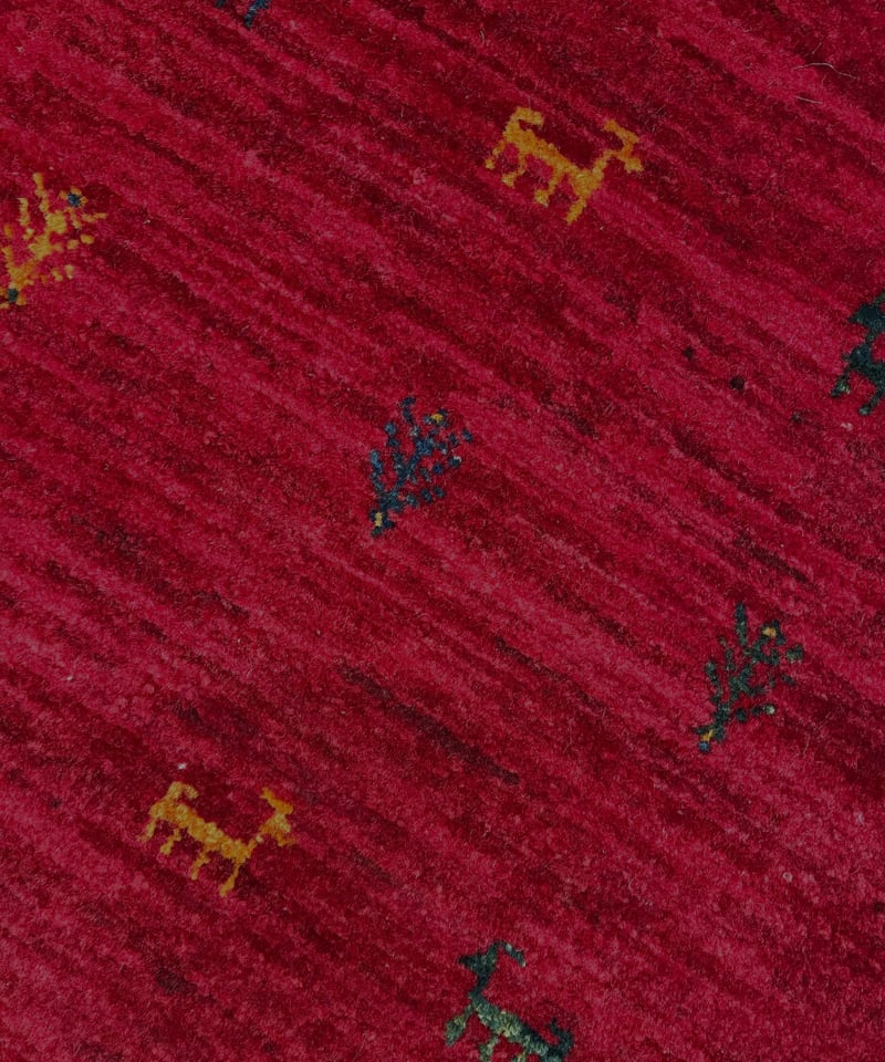 本物志向のイラン産 高密度 ペルシャギャッベ 手織り 265713 40cmx40cm