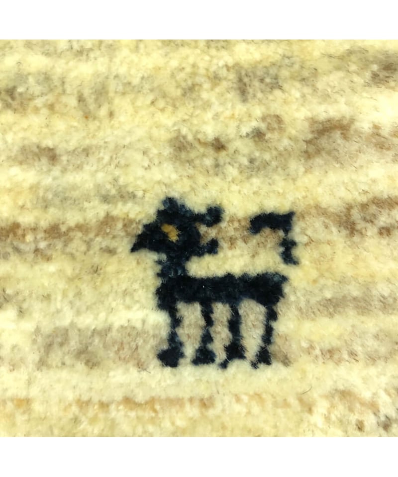 ウールマット ペルシャギャッベ 手織り 263427 | piece of rug. ウールマット ペルシャギャッベ 手織り 263427 | piece of rug.