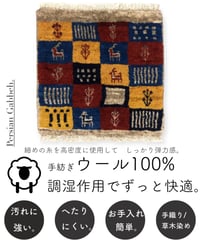 出展中 本物志向のイラン産  高密度  ペルシャギャッベ 手織り 272427 40cmx40cm