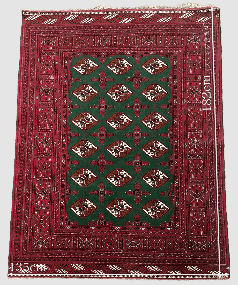 アンティーク絨毯 トルクメン？？ 手織り トライバルラグ トライバルラグ トルクメン 手織り 268094 135cmx182cm | piece