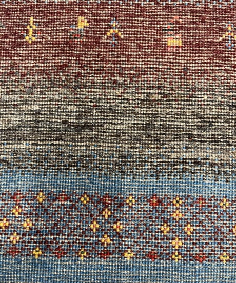 【出展中】本物志向のイラン産  高密度  ペルシャギャッベ 手織り 277952 58cmx156cm