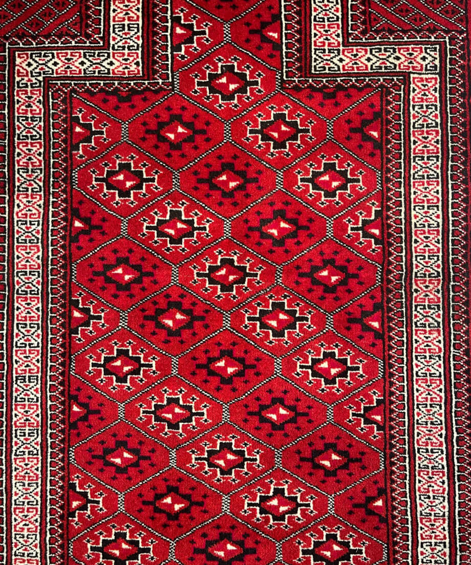 手織り トライバルラグ 124×76㎝ 手織り トライバルラグ 124×76㎝