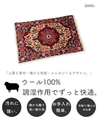 ペルシャ絨毯 手織り ジョーザン 268617 64cmx94cm