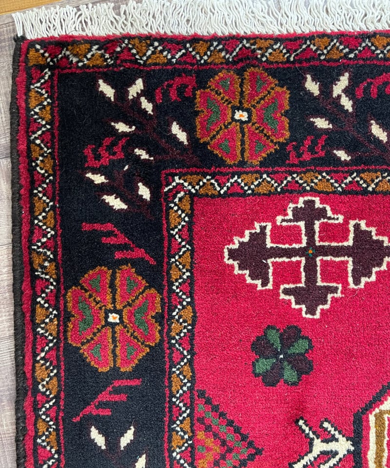 バルーチ族 バーリシト トライバルラグ　リバーシブルラグ バルーチ族トライバルラグ(189x305cm)青 アフガン 絨毯専門店