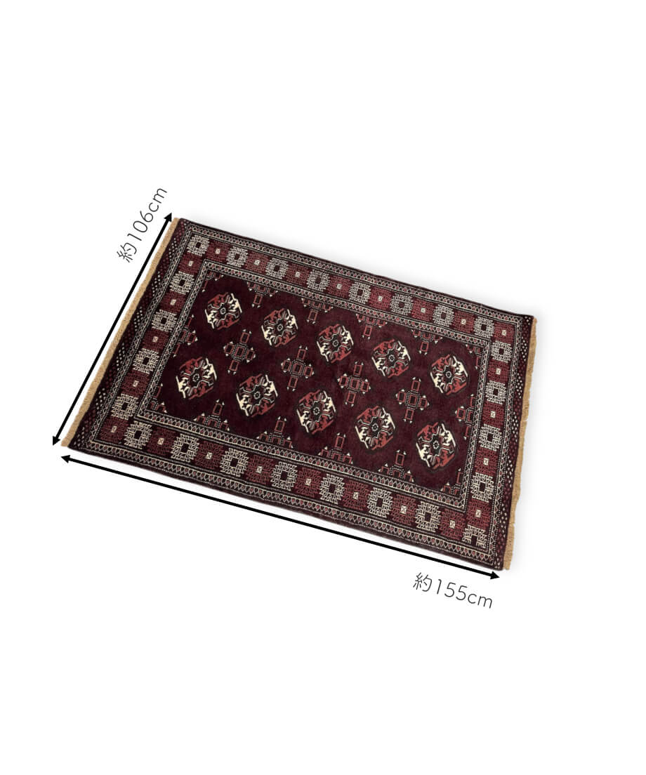 トライバルラグ トルクメン 手織り 297435 106cmx155cm | piece of