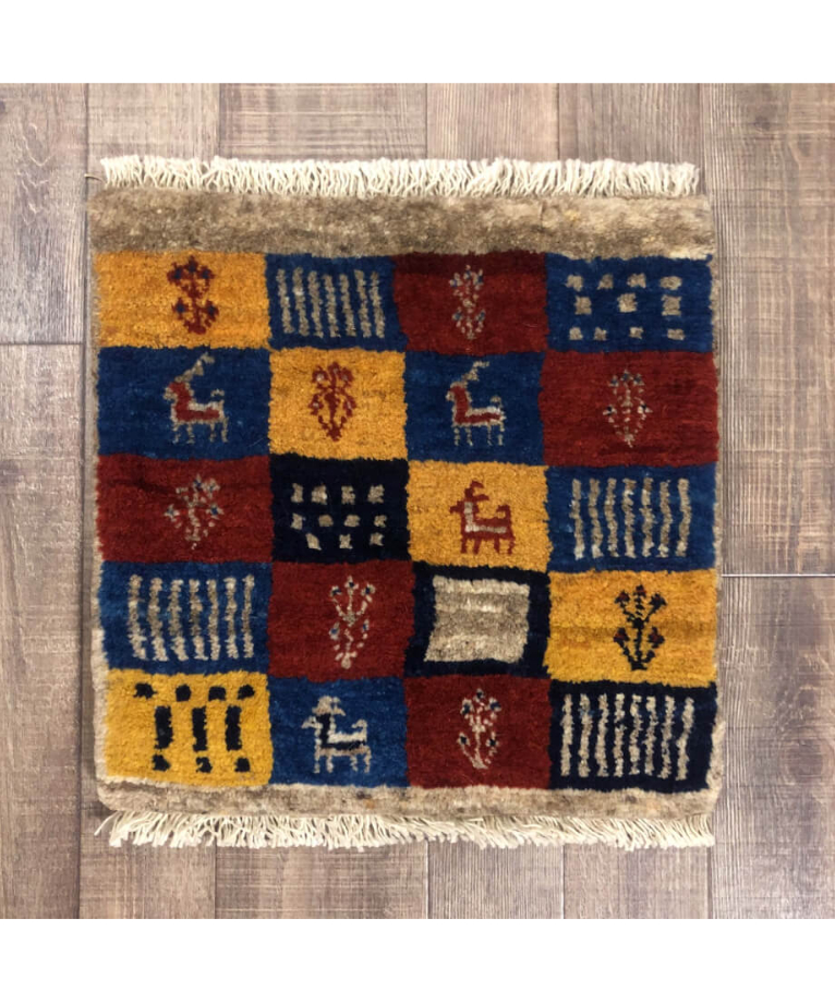 ペルシャギャッベ 手織り 272427 40cmx40cm | piece of rug 