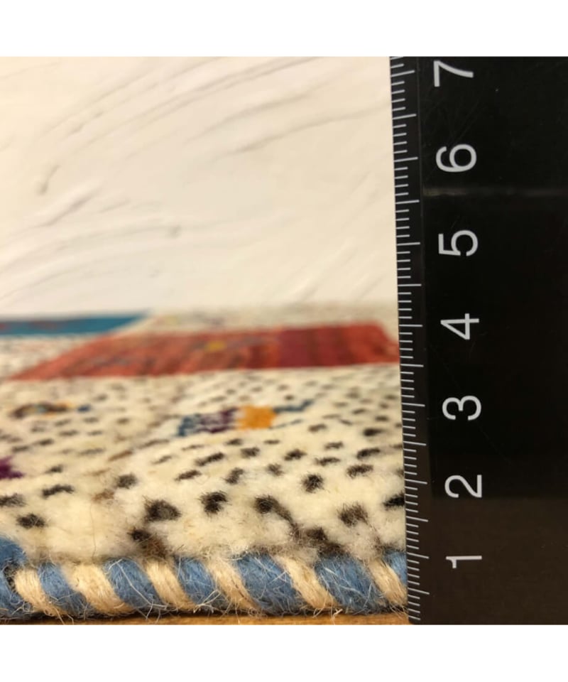 本物志向のイラン産 高密度 ペルシャギャッベ 手織り 272203 40cmx40cm