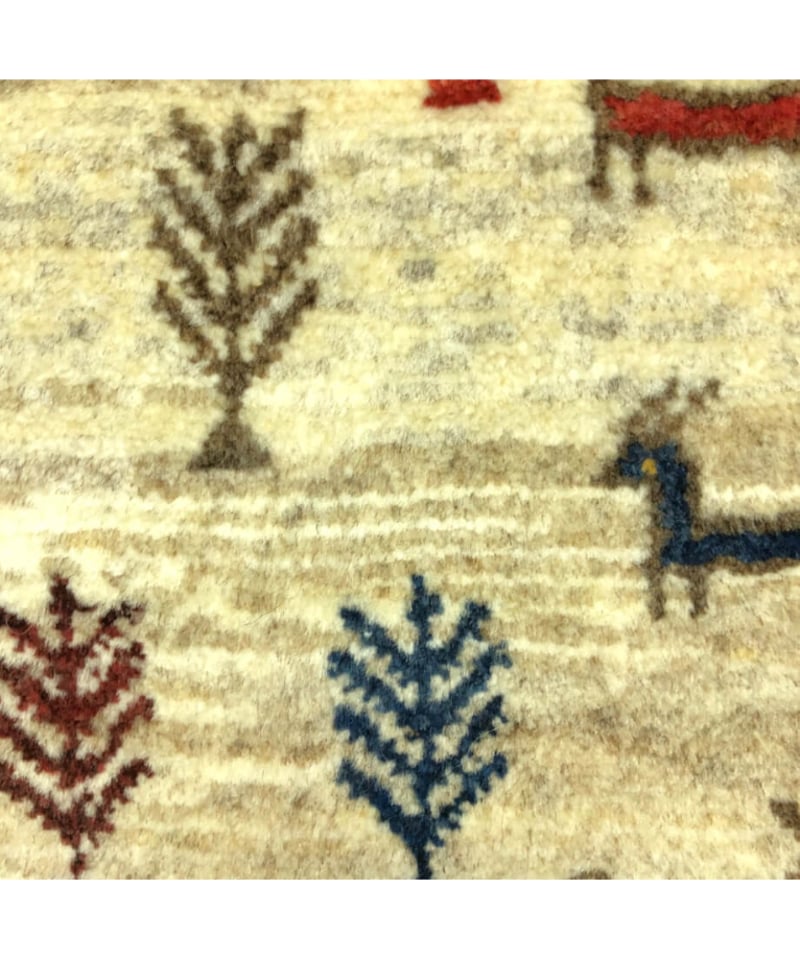 ウールマット ペルシャギャッベ 手織り 265897 | piece of rug. ウールマット ペルシャギャッベ 手織り 265897 | piece of rug.