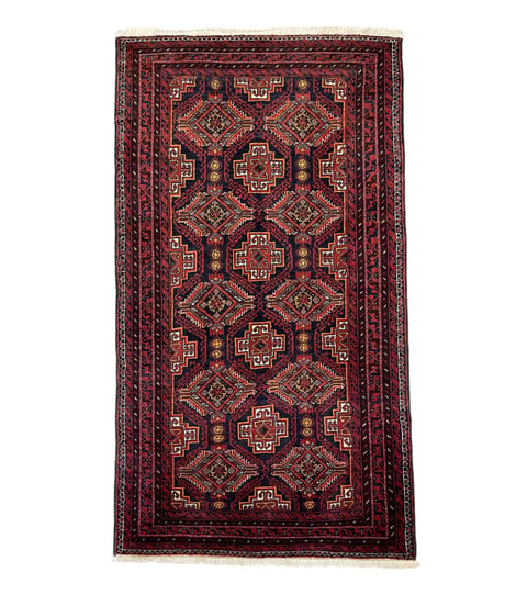 トライバルラグ バルーチ 手織り 273814 96cmx174cm