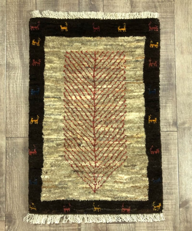 本物志向のイラン産 高密度 ペルシャギャッベ 手織り 272650 40cmx60cm