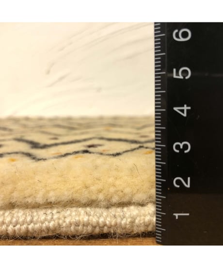 本物志向のイラン産  高密度  ペルシャギャッベ 手織り 272393 40cmx40cm