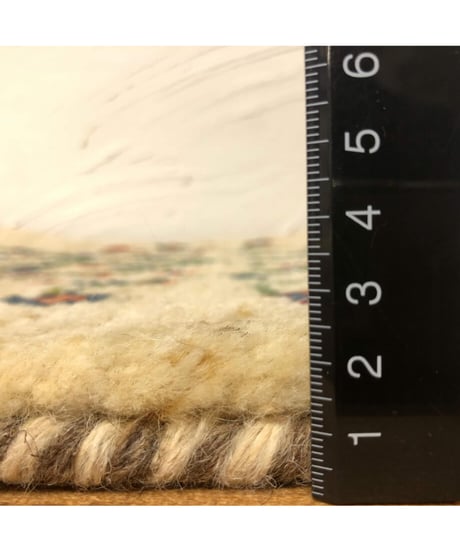 本物志向のイラン産  ペルシャギャッベ 手織り 265239 40cmx40cm