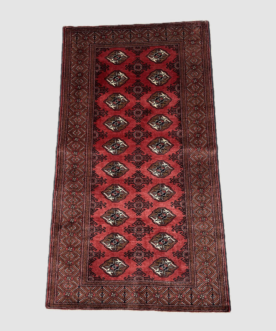 ペルシャ トライバルラグ バルーチ族製 143×90cm 赤系 手織り絨毯