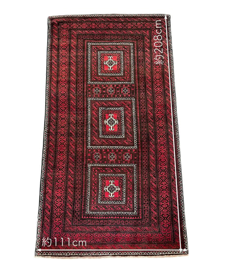 【出展中】トライバルラグ ザボル 手織り 273796  111cmx208cm