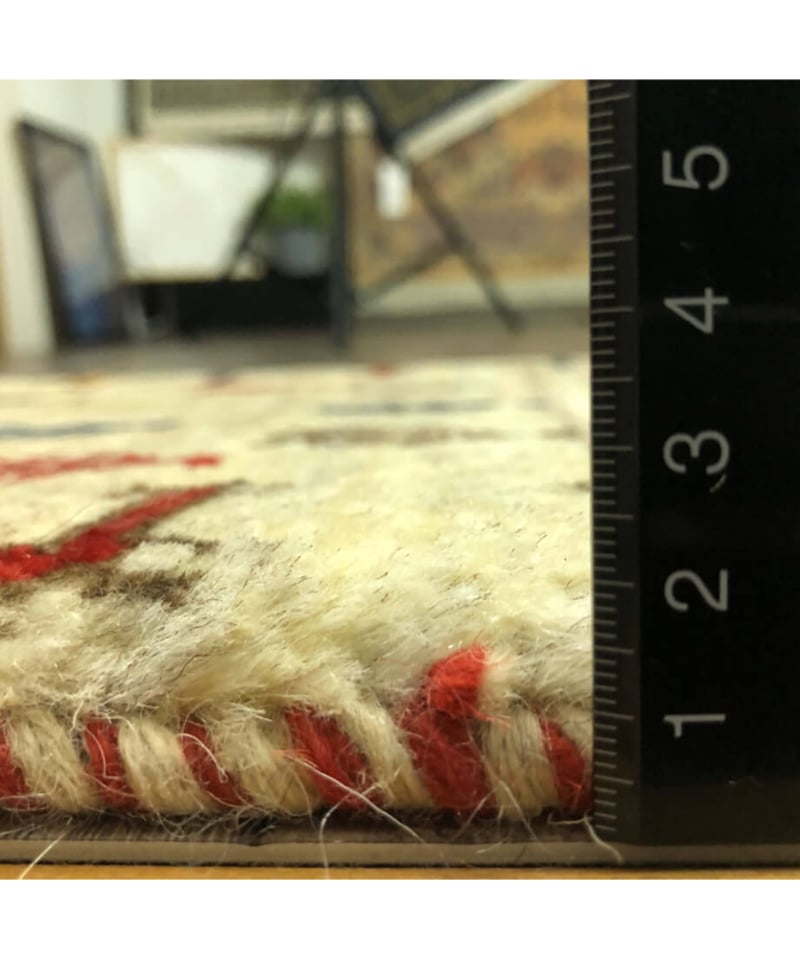 ウールマット ペルシャギャッベ 手織り 265897 | piece of rug. ウールマット ペルシャギャッベ 手織り 265897 | piece of rug.