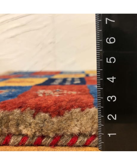 本物志向のイラン産  高密度  ペルシャギャッベ 手織り 272427 40cmx40cm