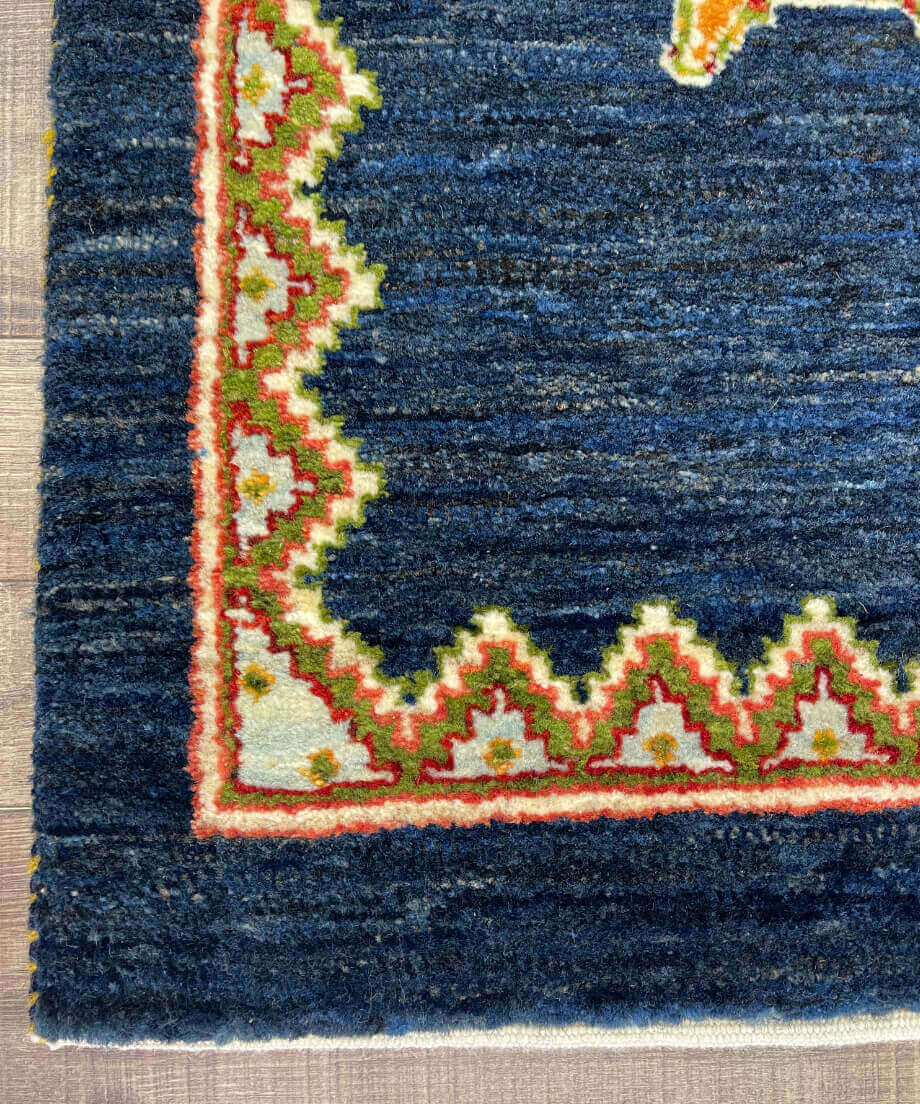 本物志向のイラン産 高密度 ペルシャギャッベ 手織り Lion 282288