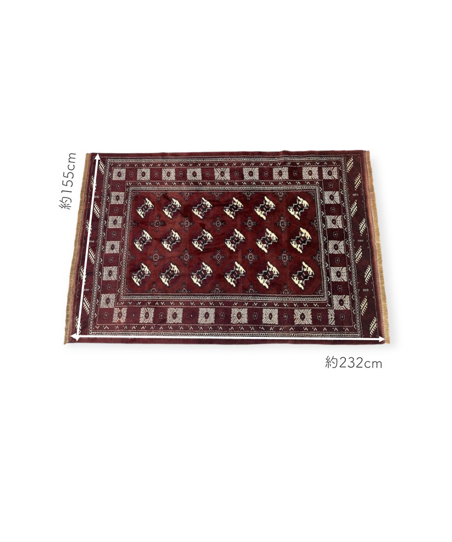 イラン製 手織りラグ バルーチ 150×87 一点物 トライバルラグ バルーチ 手織り 280576 155cmx232cm | piece of