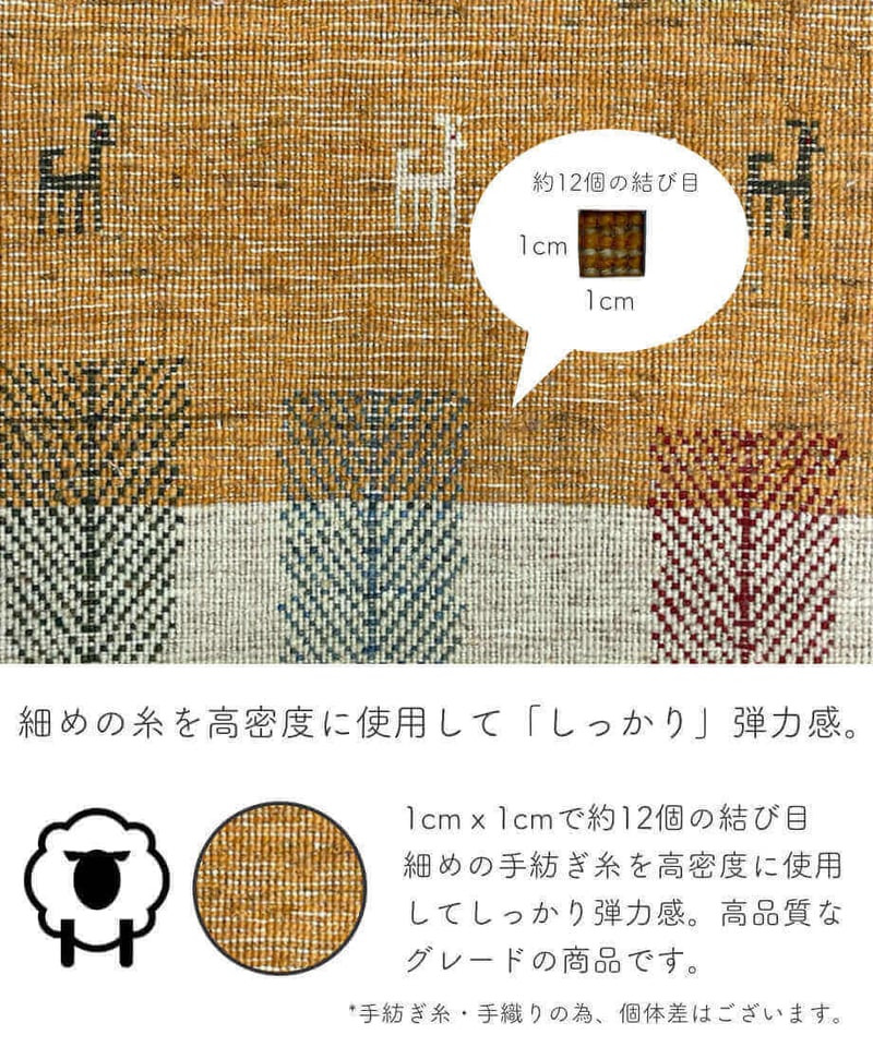 ペルシャギャッベ 手織り 272649 40cmx60cm | piece of rug.