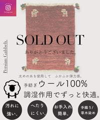 本物志向のイラン産  ペルシャギャッベ 手織り 269041 40cmx60cm