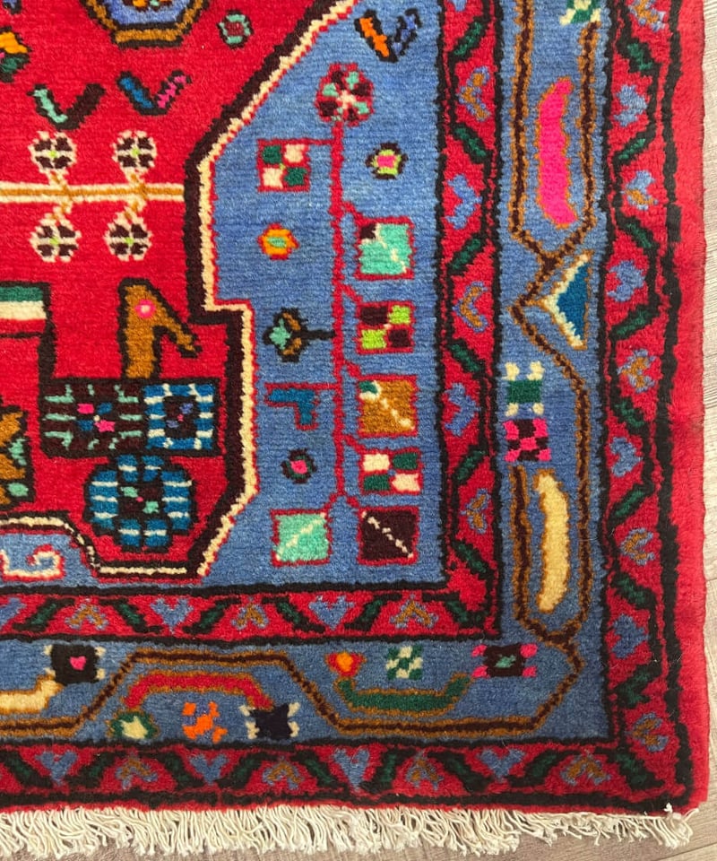 ナハバンド産 ペルシャ絨毯 214×144cm WNDS-78 ナイン産ペルシャ絨毯 214×130cm｜ペルシャ絨毯